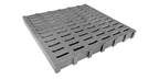 One and One Half Inch Deep By One Inch by Two Inch Gray Rectangular Mesh Molded FRP Grating