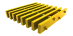 Two and One Half Inch Deep Sixty Percent Open Yellow Heavy Duty Pultruded FRP Grating