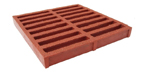 One and One Half Inch Deep Red Molded Phenolic Grating