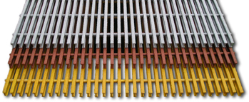 Gray Red and Yellow Pultruded FRP Grating for Replacing Steel