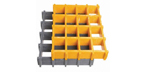 Yellow and Gray Molded FRP Grating Samples