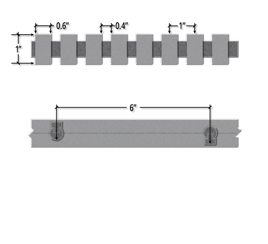 One Inch Deep Forty Percent Open Heavy Duty Pultruded FRP Grating