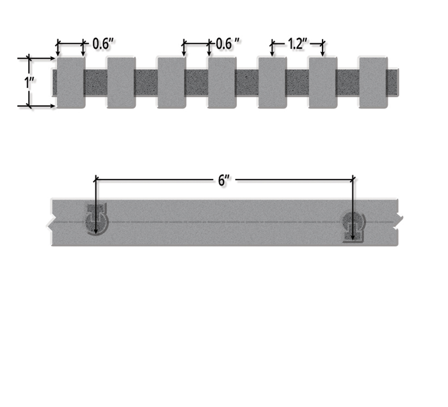 One Inch Deep Fifty Percent Open Heavy Duty Pultruded FRP Grating