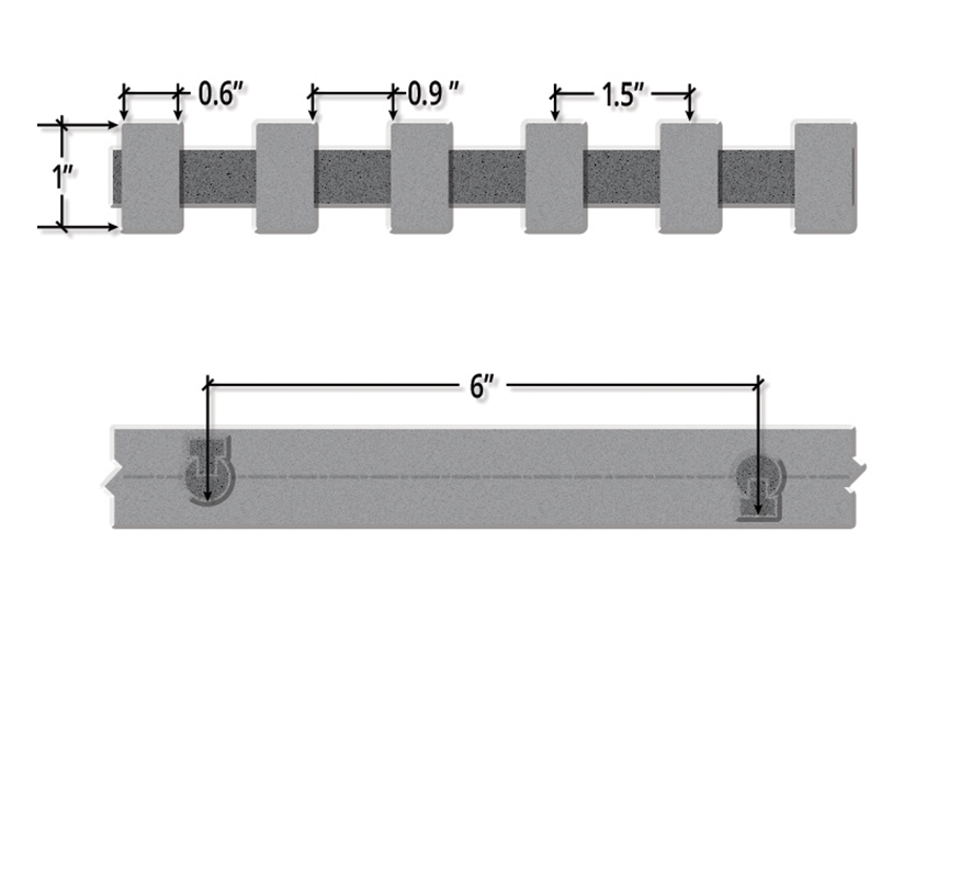 One Inch Deep Sixty Percent Open Heavy Duty Pultruded FRP Grating