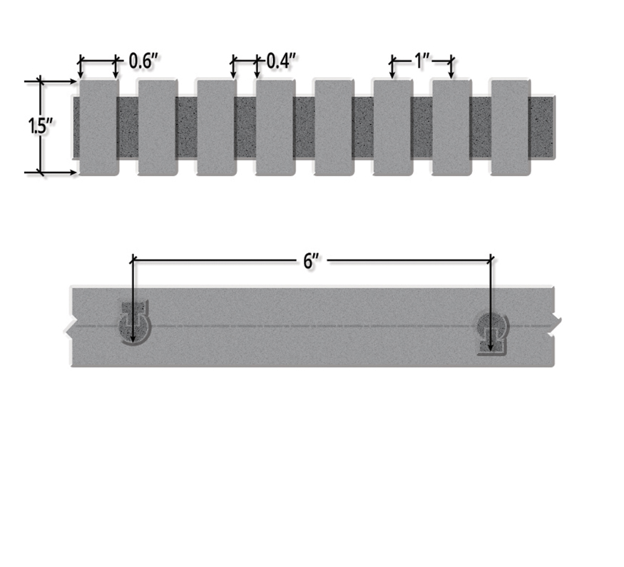 One and One Half Inch Deep Forty Percent Open Heavy Duty Pultruded FRP Grating