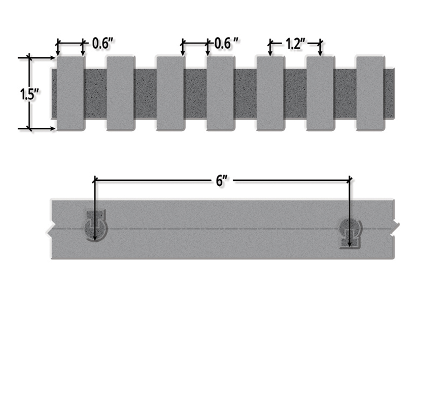 One and One Half Inch Deep Fifty Percent Open Heavy Duty FRP Grating