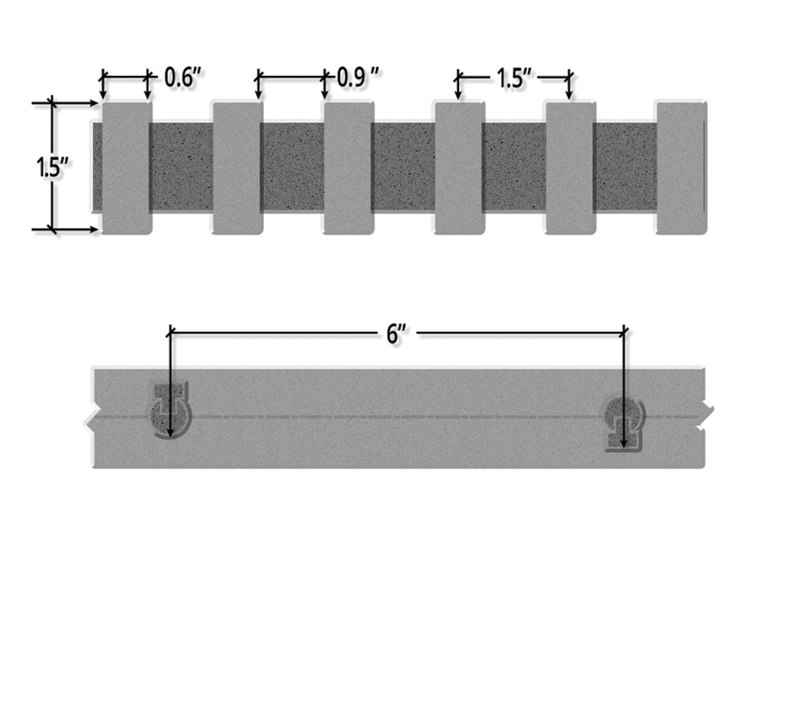 One and One Half Inch Deep Sixty Percent Heavy Duty Pultruded FRP Grating