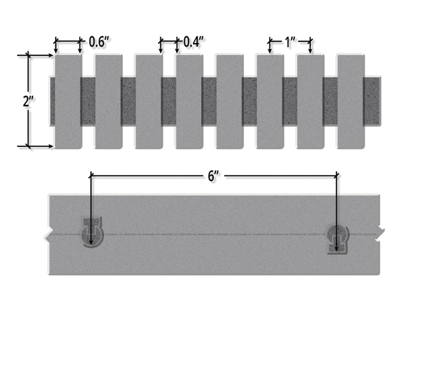 Two Inch Deep Forty Percent Open Heavy Duty Pultruded FRP Grating