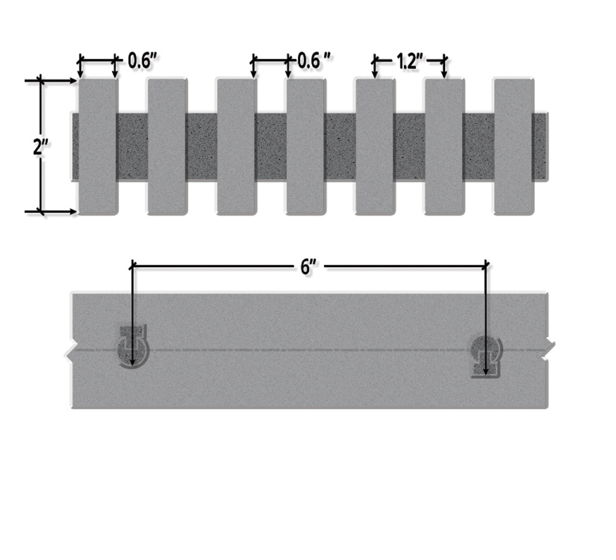 Two Inch Deep Fifty Percent Open Heavy Duty Pultruded FRP Grating