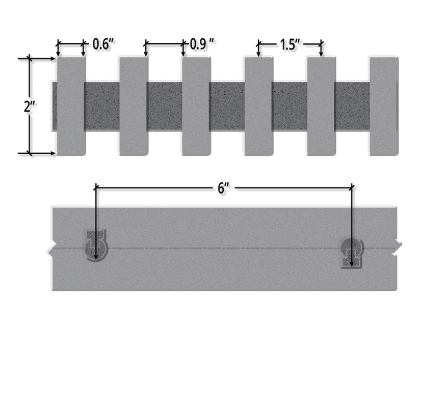 Two Inch Deep Sixty Percent Open Heavy Duty Pultruded FRP Grating