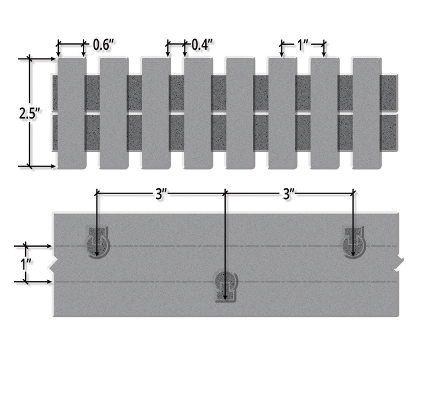 Two and One Half Inch Deep Fifty Percent Open Heavy Duty Pultruded FRP Grating