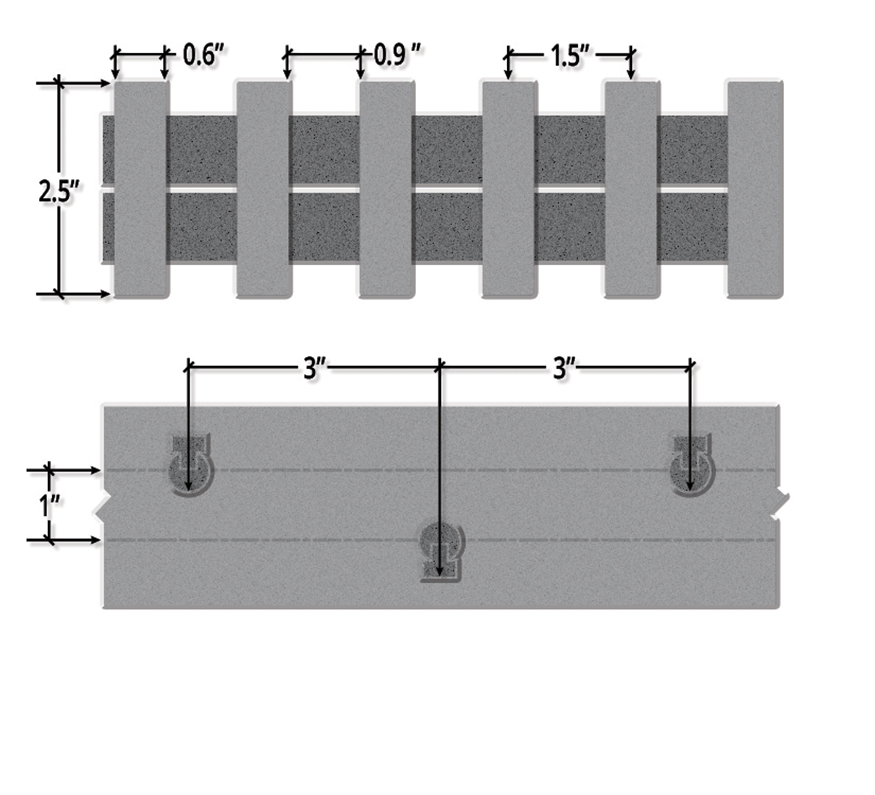 Two and One Half Inch Deep Sixty Percent Open Heavy Duty Pultruded FRP Grating