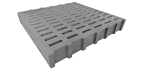 Two Inch Deep By One Inch By Two Inch Gray Rectangular Mesh Molded FRP Grating