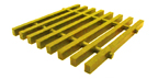 One Inch Deep Sixty Percent Open Yellow Heavy Duty Pultruded FRP Grating
