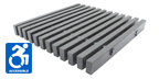 One and One Half Inch Deep Forty Percent Open Gray Heavy Duty Pultruded FRP Grating