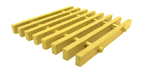 One and One Half Inch Deep Sixty Percent Open Yellow Heavy Duty Pultruded FRP Grating