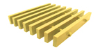 Two Inch Deep Sixty Percent Open Yellow Heavy Duty Pultruded FRP Grating