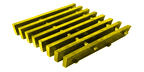 Three Inch Deep Sixty Percent Open Yellow Heavy Duty Pultruded FRP Grating