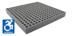 One Inch Deep by Three Quarter Inch Gray Mini Mesh Molded FRP Grating