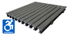 One Inch Deep Seventeen Percent Open T Bar Pedestrian Pultruded FRP Grating