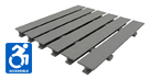 One and One Half Inch Deep Eighteen Percent Open T Bar Pedestrian Pultruded FRP Grating