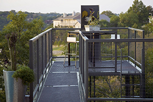 Residential Patio entrance using Dark Gray Mini Mesh Fiberglass Grating