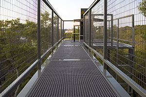 Residential Patio longshot using Dark Gray Mini Mesh Fiberglass Grating